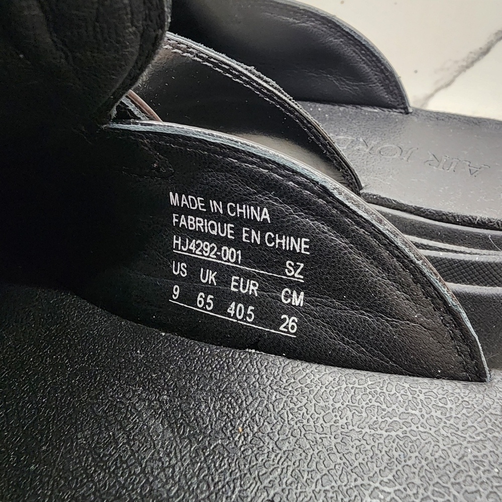 2025 Nike Air Jordan Loafer Mule in Black Spazzolato Leather | Size 9 - Picture 2 of 11